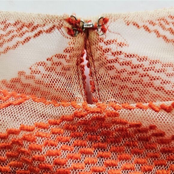 Anthropologie x Floreat Nanette Embroidered Asymmetric Hi Lo Maxi Dress Poppy 6 - Picture 9 of 16